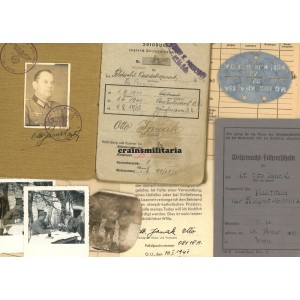 Heeresstreifendienst officer Soldbuch with dogtag, Italy