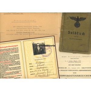 Panzervernichtungsabzeichen Soldbuch grouping, 86.ID