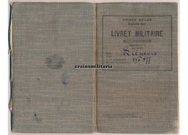 Belgian Eben Emael POW Soldbuch equivalent Belgian Eben Emael POW Soldbuch equivalent