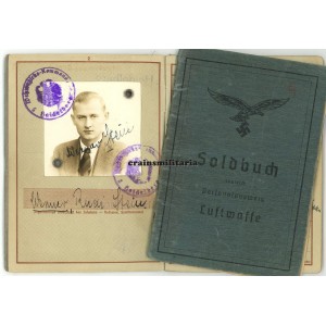 Flak officer Soldbuch and Wehrpass