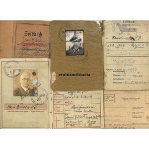 Major Soldbuch & Wehrpass grouping, EK1 Spange France 1940