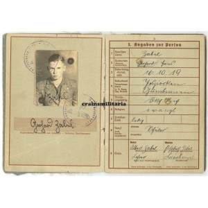 KG53 DKiG pilot Wehrpass, Holland 1940, V-1 England
