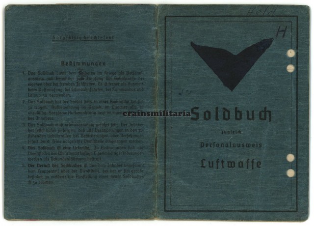 FJR61 Fallschirmjäger Soldbuch Holland 1945