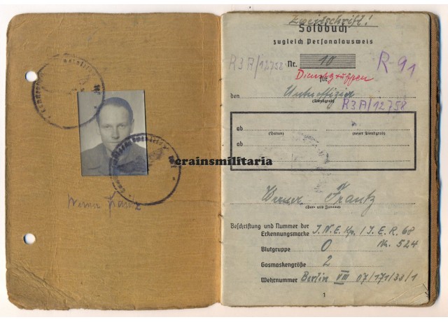 Panzer Funklenk Goliath Soldbuch, Africa veteran