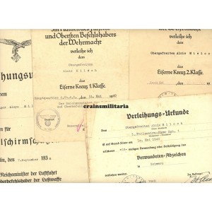 Holland 1940 WIA Fallschirmjäger citation grouping, Göring signed
