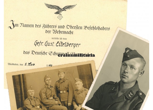 Luftwaffe Westwall citation & photos