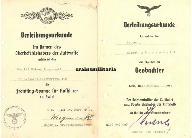 Tirpitz survivor sea plane Beobachter citation grouping