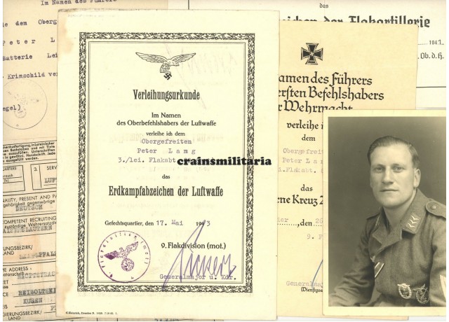 Flak citation and photo grouping - Erdkampf, Krim Flak citation and photo grouping - Erdkampf, Krim