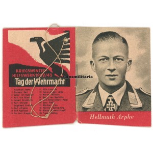 Knight's Cross winner Hellmuth Arpke - WHW booklet