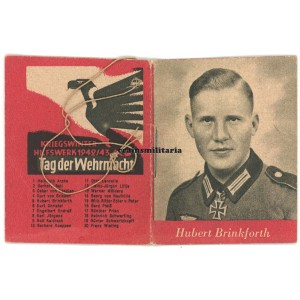 Knight's Cross winner Hubert Brinkforth - WHW booklet