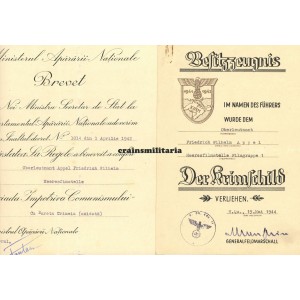 Krimschild citation grouping, Heeresfilmstelle officer Krimschild citation grouping, Heeresfilmstelle officer