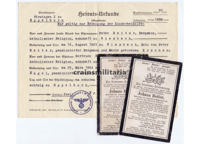 Arras 1918 KIA Death cards Arras 1918 KIA Death cards