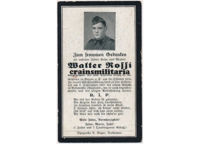 SS Der Führer death card