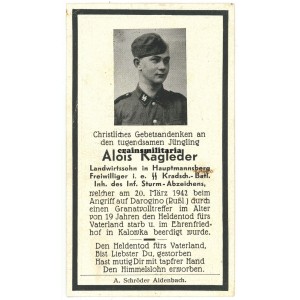 SS Kradmelder death card - Russia 1942 SS Kradmelder death card - Russia 1942