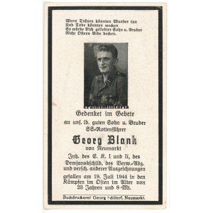 SS Death card - Demjanskschild