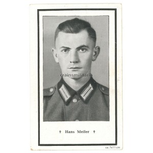 SS Polizei Death card - Russia 1942