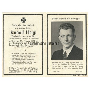 SS-Polizei-Gebirgsjäger death card, Greece 1944