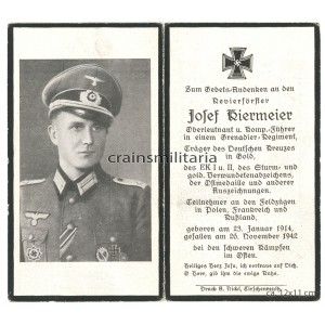 10.ID DKiG winner Josef Kiermeier death card