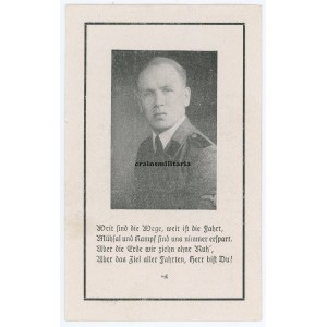 SS Death card - Hungary / Vienna 1944